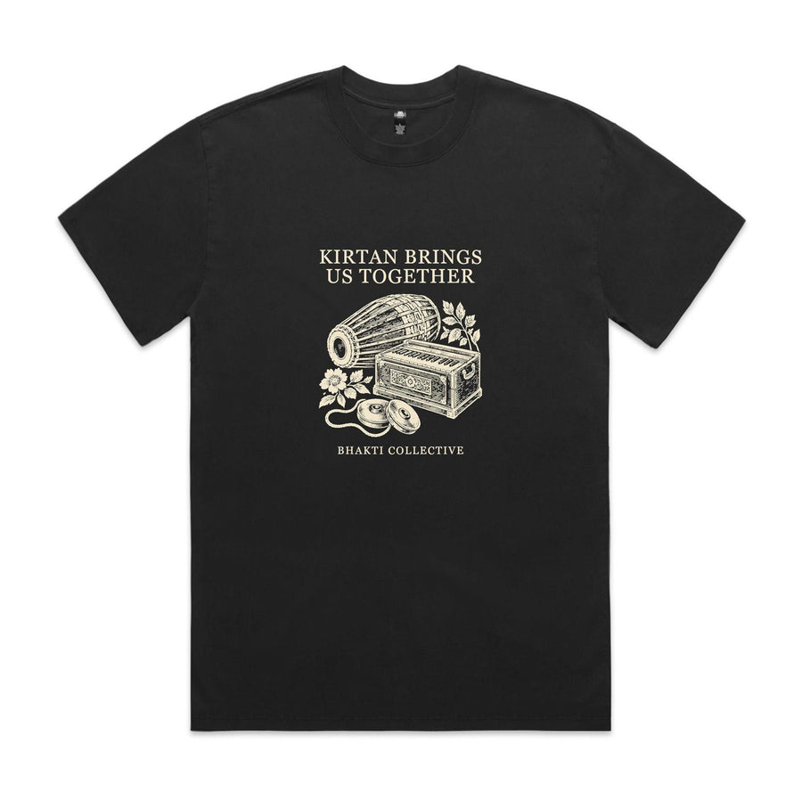 Kirtan & Community Tee — Faded Black