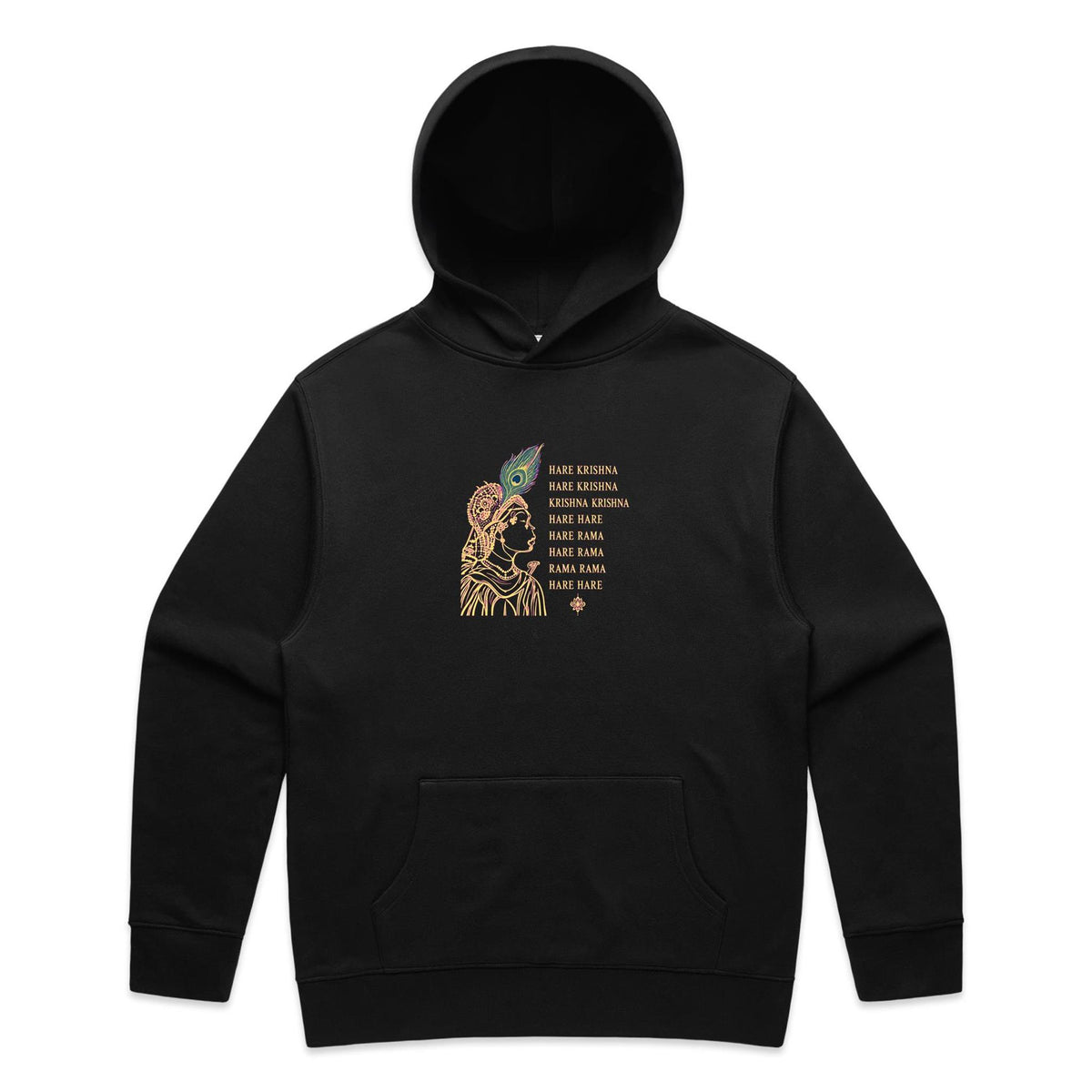 Devotional Figure Mahamantra Hoodie — Black