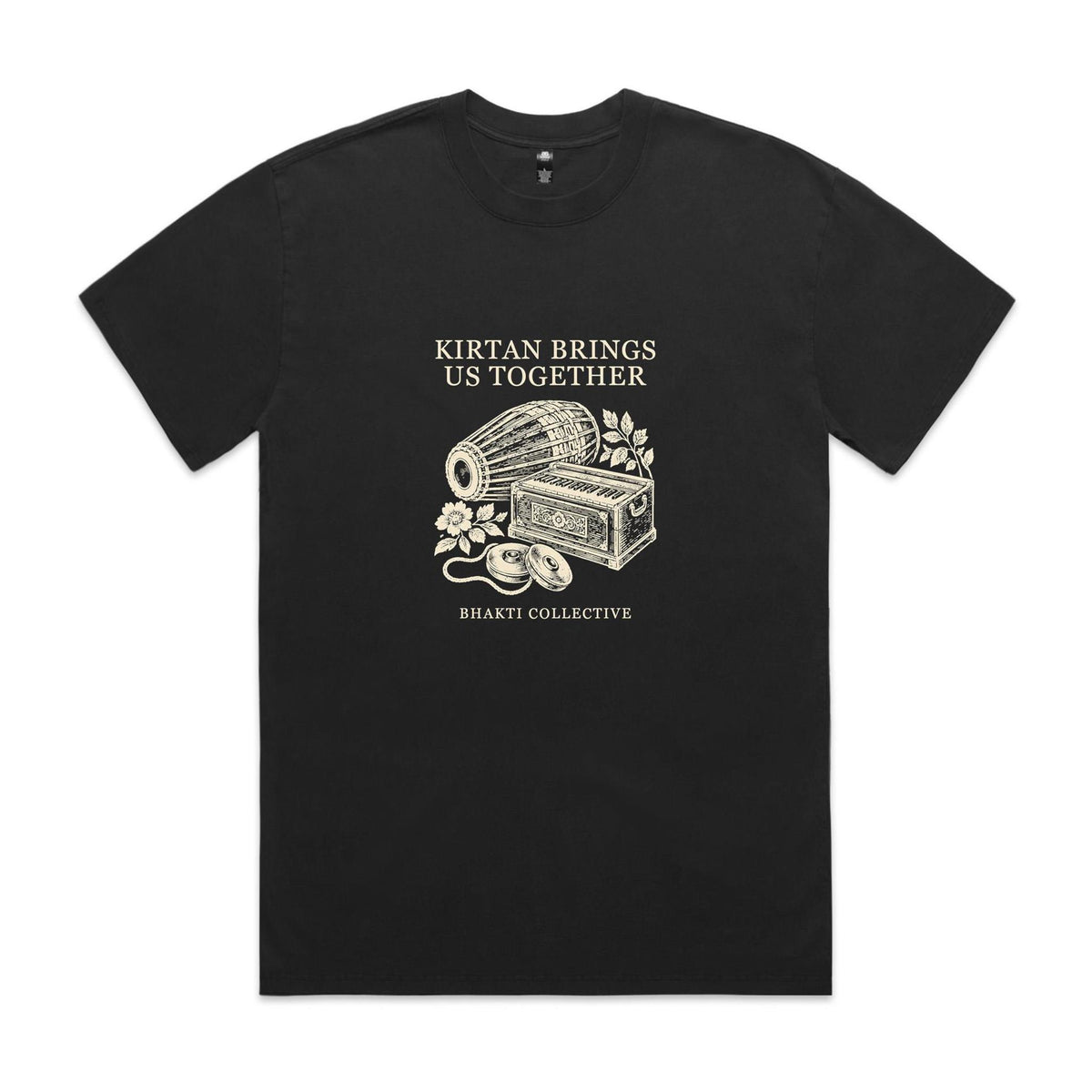 Kirtan & Community Tee — Faded Black
