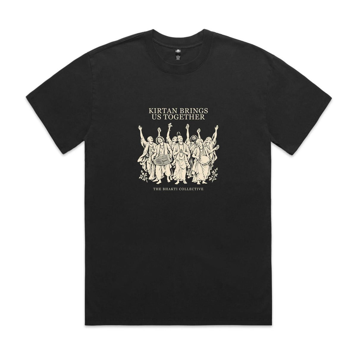 Kirtan Connection Tee — Faded Black