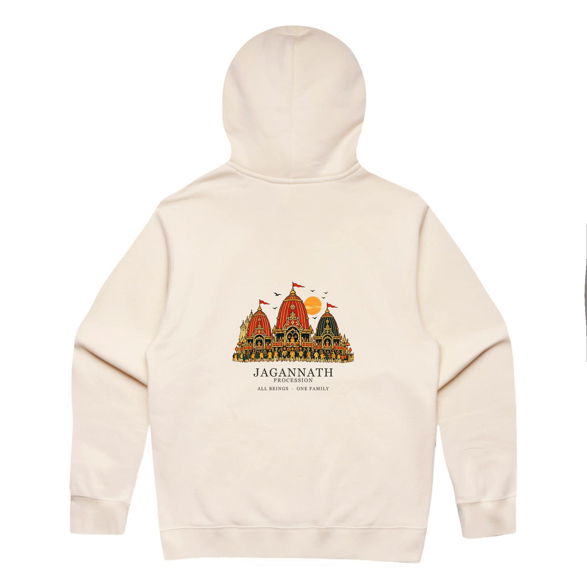 Jagannath Procession Hoodie — Bone