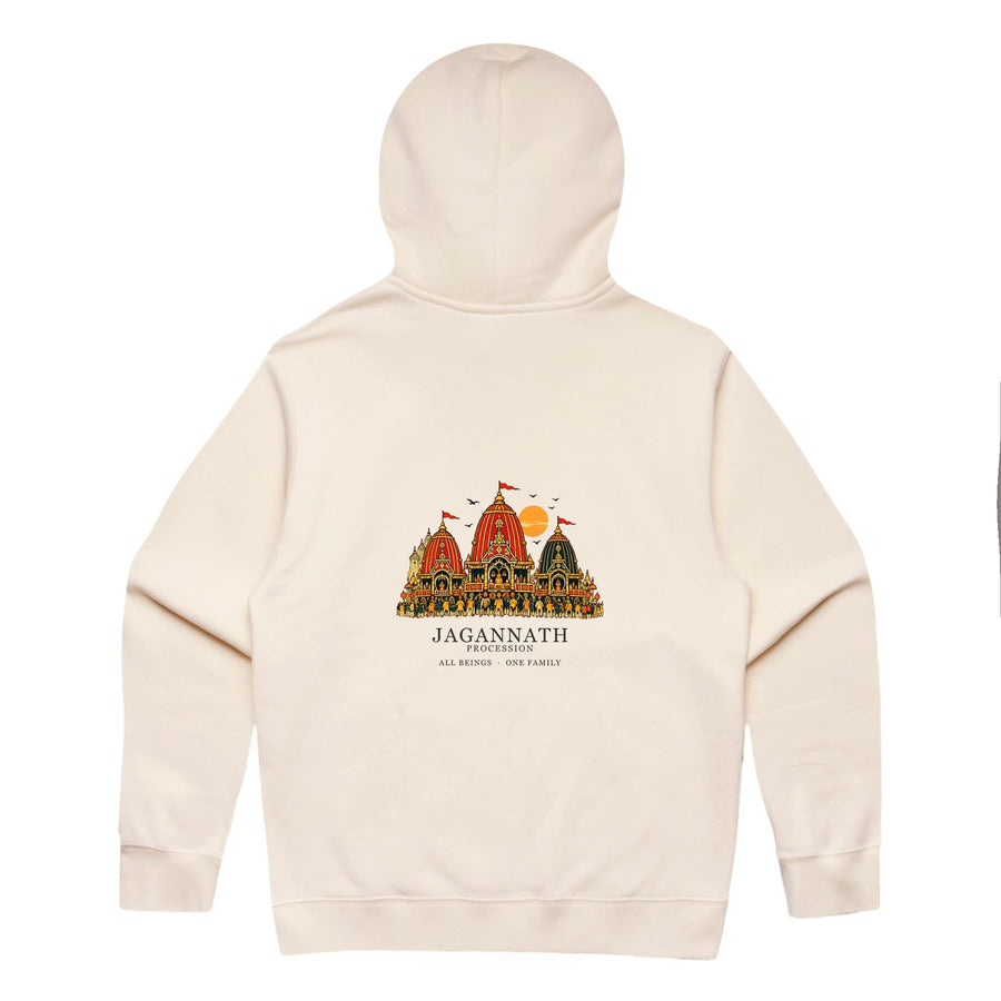 Jagannath Procession Hoodie — Bone
