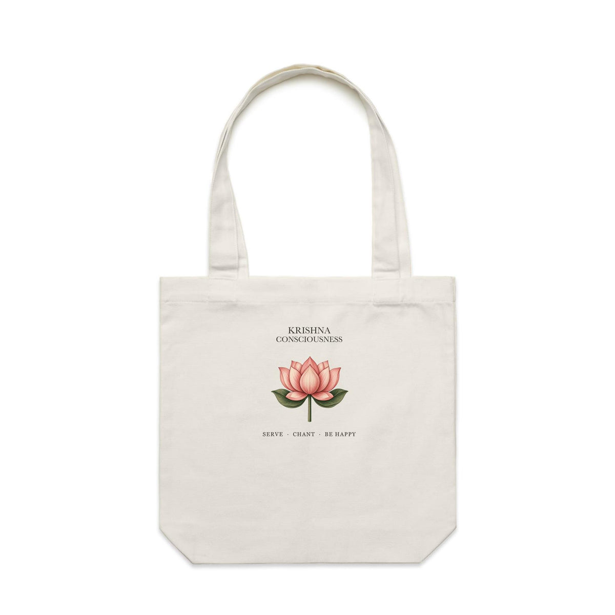 Krishna Consciousness Lotus Tote — Cream