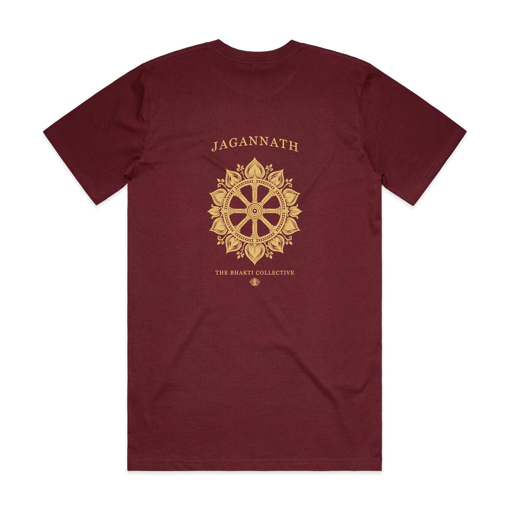 Jagannath Statement Tee — Burgundy