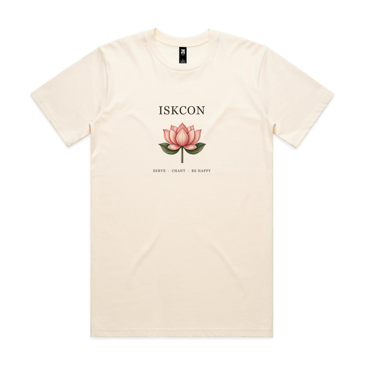 ISKCON Lotus Tee — Ecru