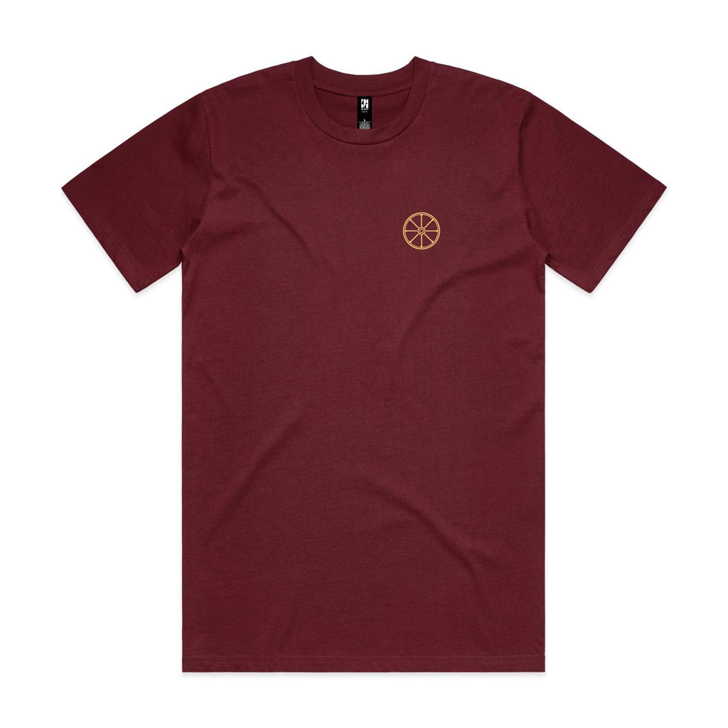 Jagannath Statement Tee — Burgundy