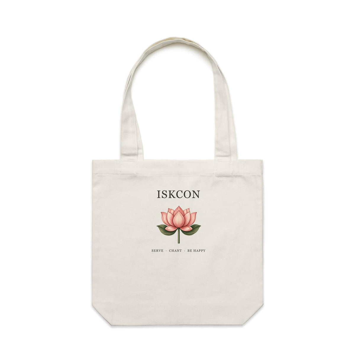 ISKCON Lotus Tote — Cream