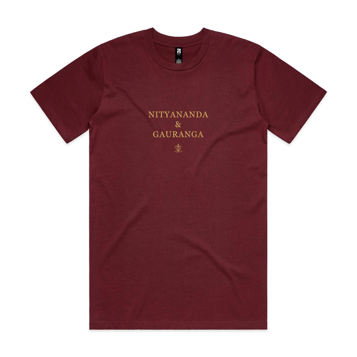 Nityananda & Gauranga Tee — Burgundy