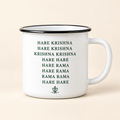 Mahamantra Enamel Mug — White